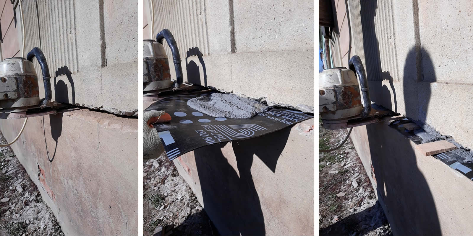 Postavljanje hidroizolacije mašinskim rezanjem zidova